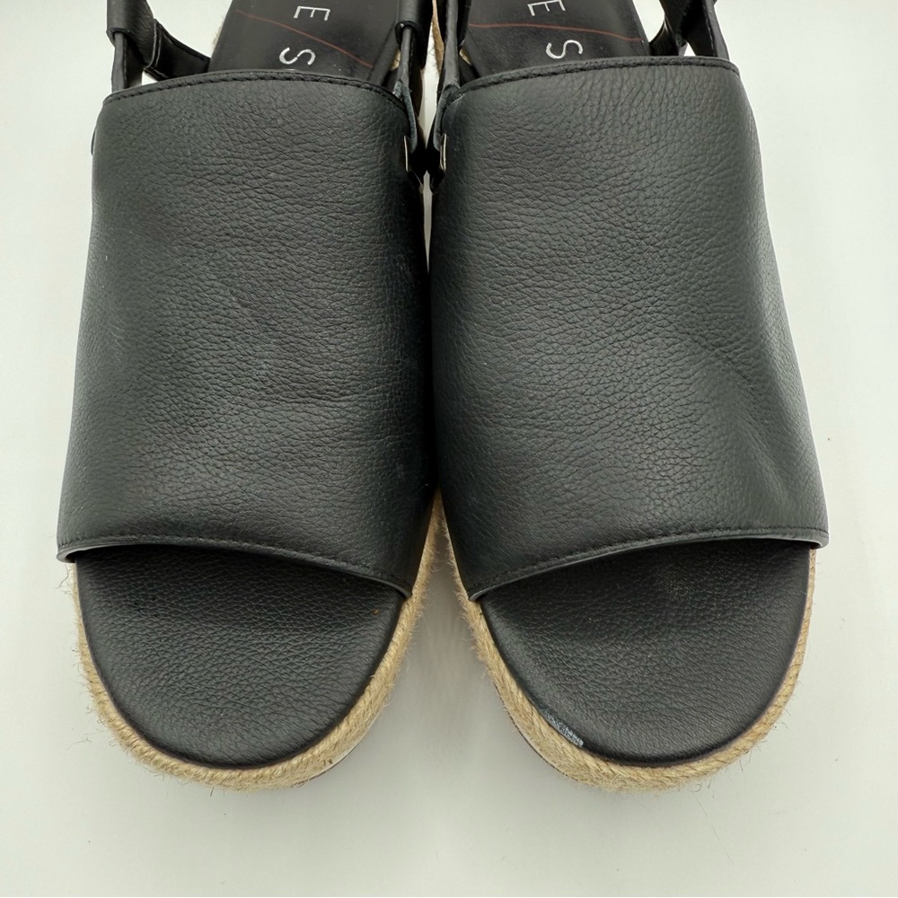 Sole Society Ayelani Boho Black Espadrille Wedge Open Toe Sandals SZ 9M - Picture 6 of 16